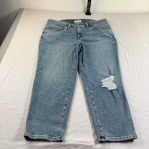 Madewell The Girl Jean Womens Size 16W Blue Distressed Denim High‎ Rise NEW